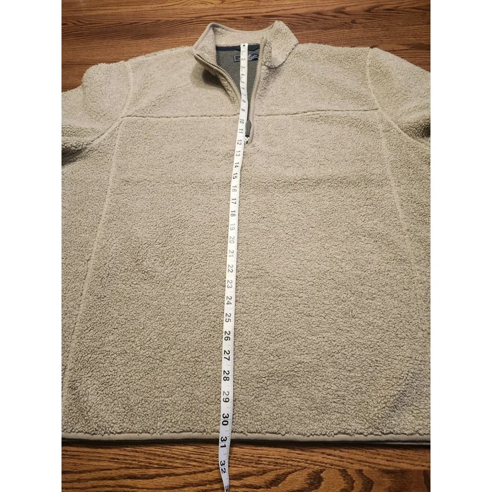 Vineyard Vines Mens Nantucket Sherpa Quarter-Zip Pullover Sweater Size XXL Beige